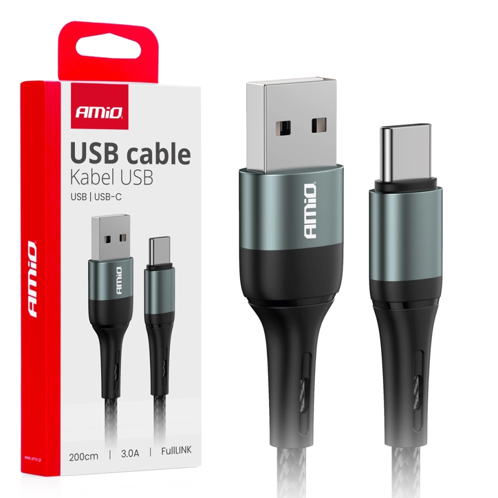 03912 Зарядный кабель USB-A—TO TYPE-C 3 А, 200 см FullLINK