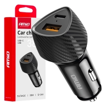 04283 Incarcator auto  QC+PD 38 Вт USB-A+USB-C