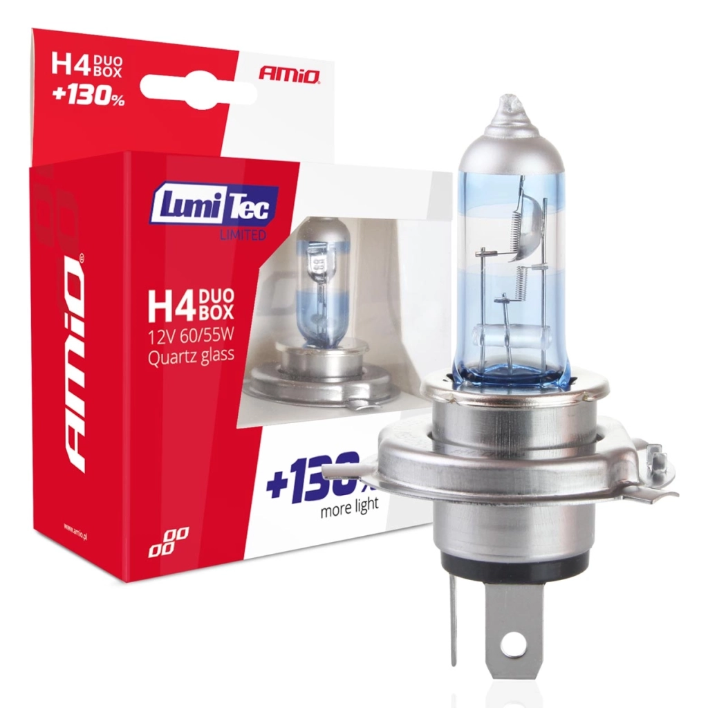 01405 Галогенные лампы H4 12V 60/55W LumiTec LIMITED +130% DUO