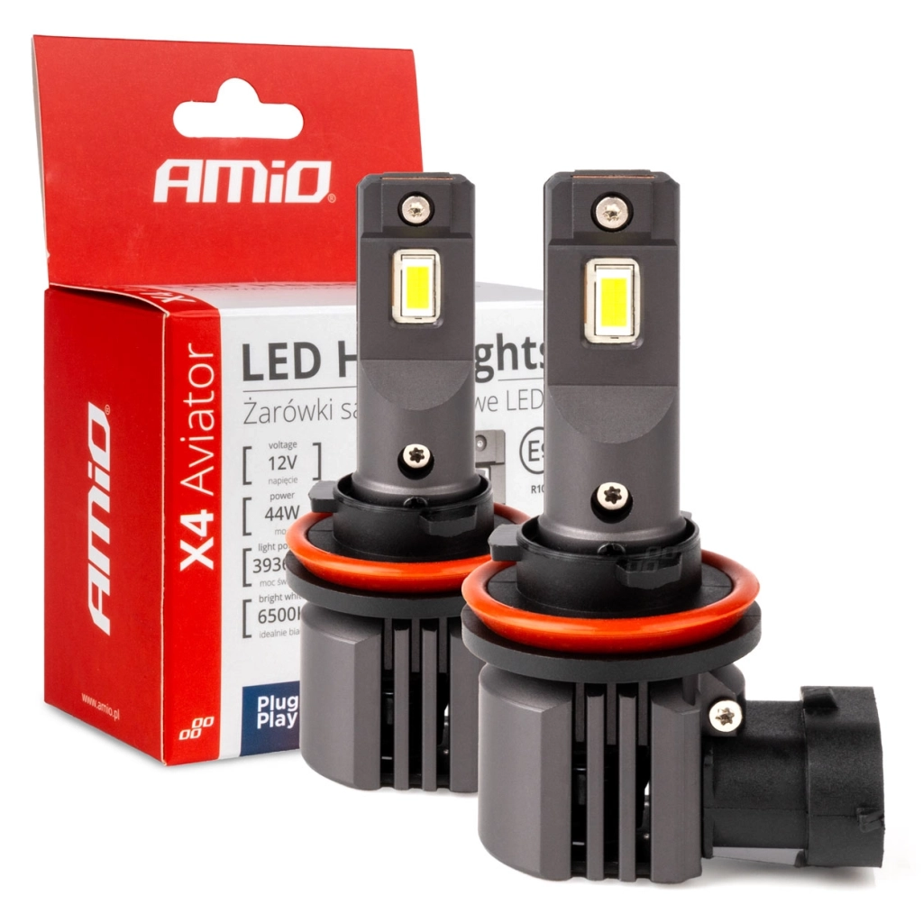 03765 Светодиодные лампы LED серии X4 AVIATOR H8 H9 H11 H16 6050K max 44w