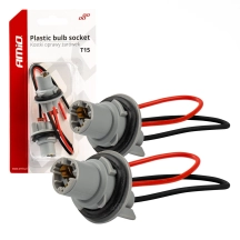 03049 Soclu din plastic T15 cablu 15cm 2 buc