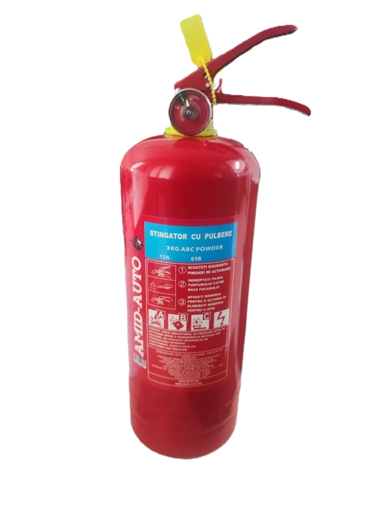 Stingator cu pulbere 3 kg. ’DaAutoCar’ cu carlig de perete