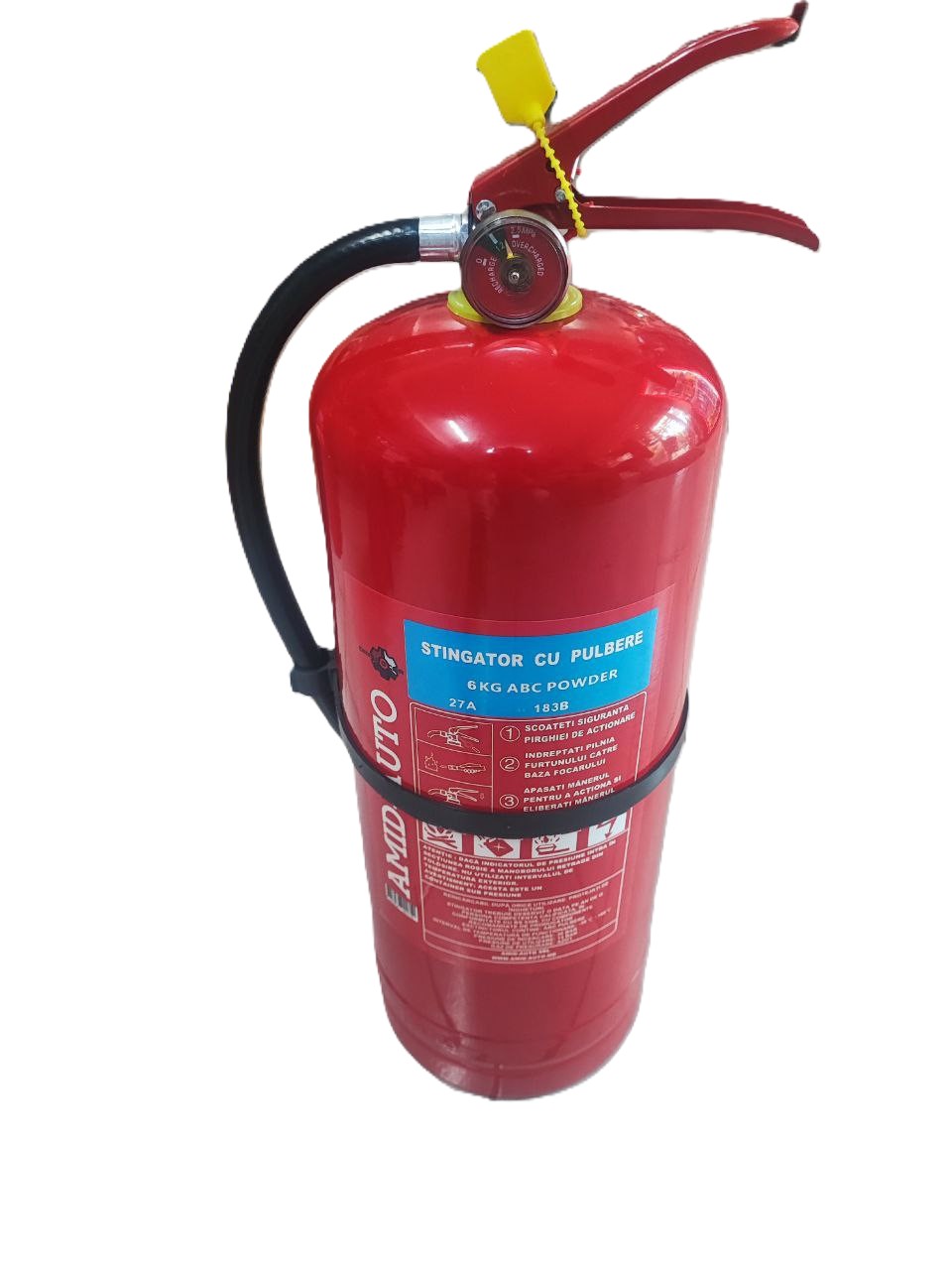 Stingator cu pulbere 6 kg. ’daautocar’ cu carlig de perete