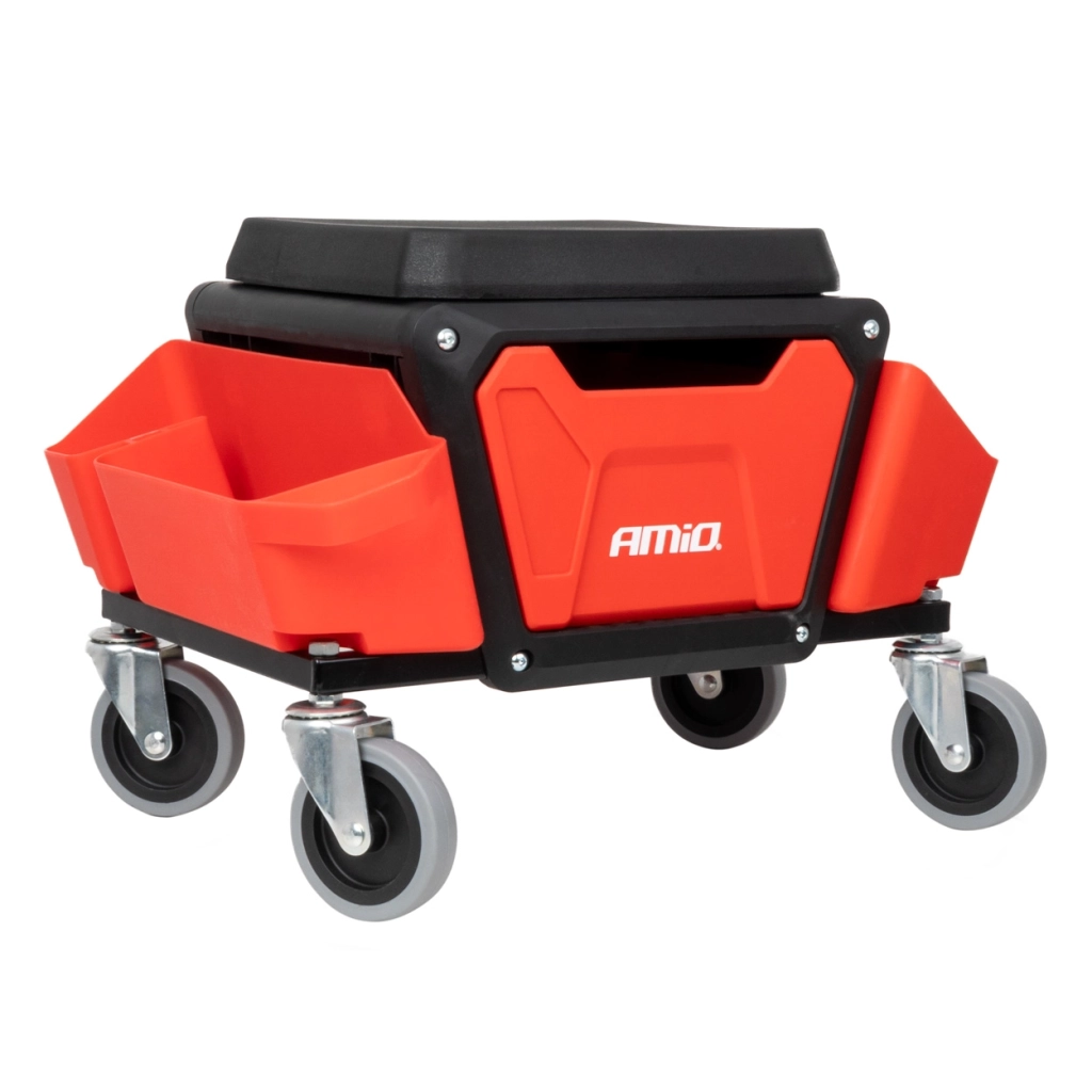 04268 Scaun de lucru cu rotile cu spatiu de depozitare pentru unelte de 150 kg