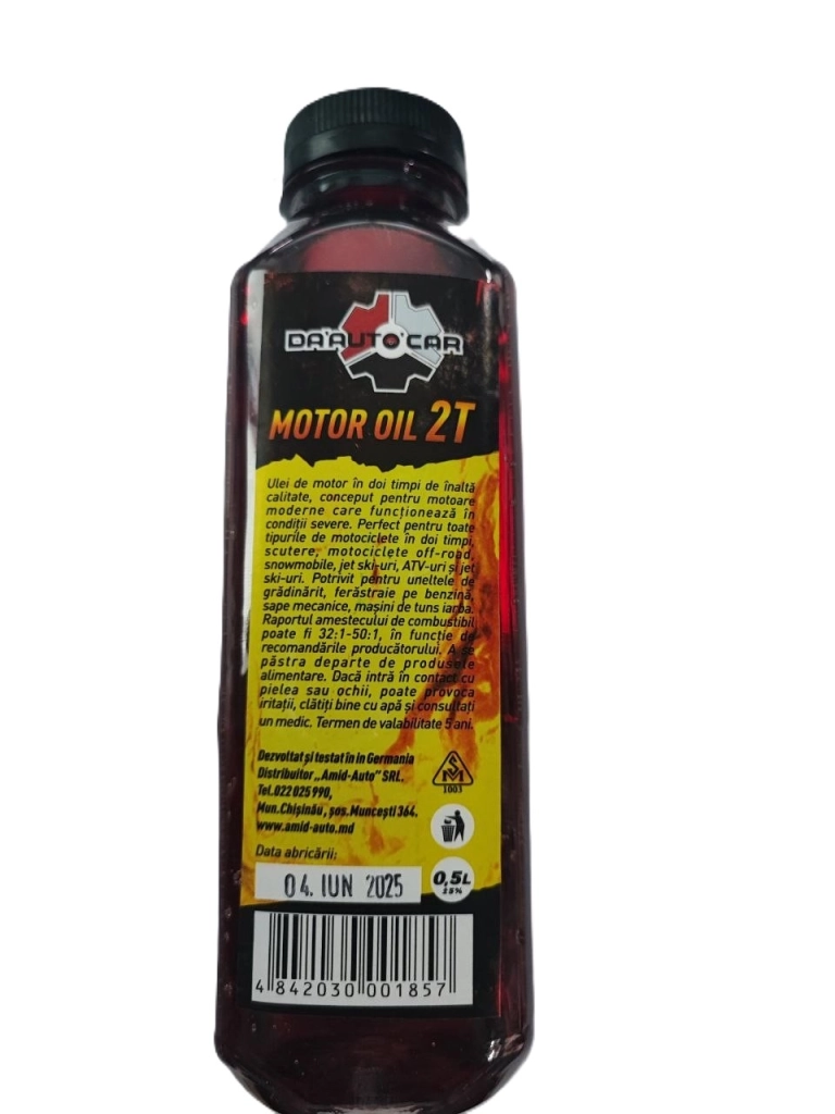 MOTOR OIL 2T ’DaAutoCar’ pat 0,5L  ’DaAutoCar’ Ulei p-u motor