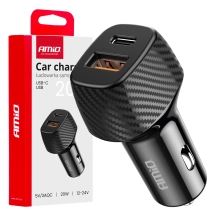04282 Incarcator auto QC+PD 20 Вт USB-A+USB-C