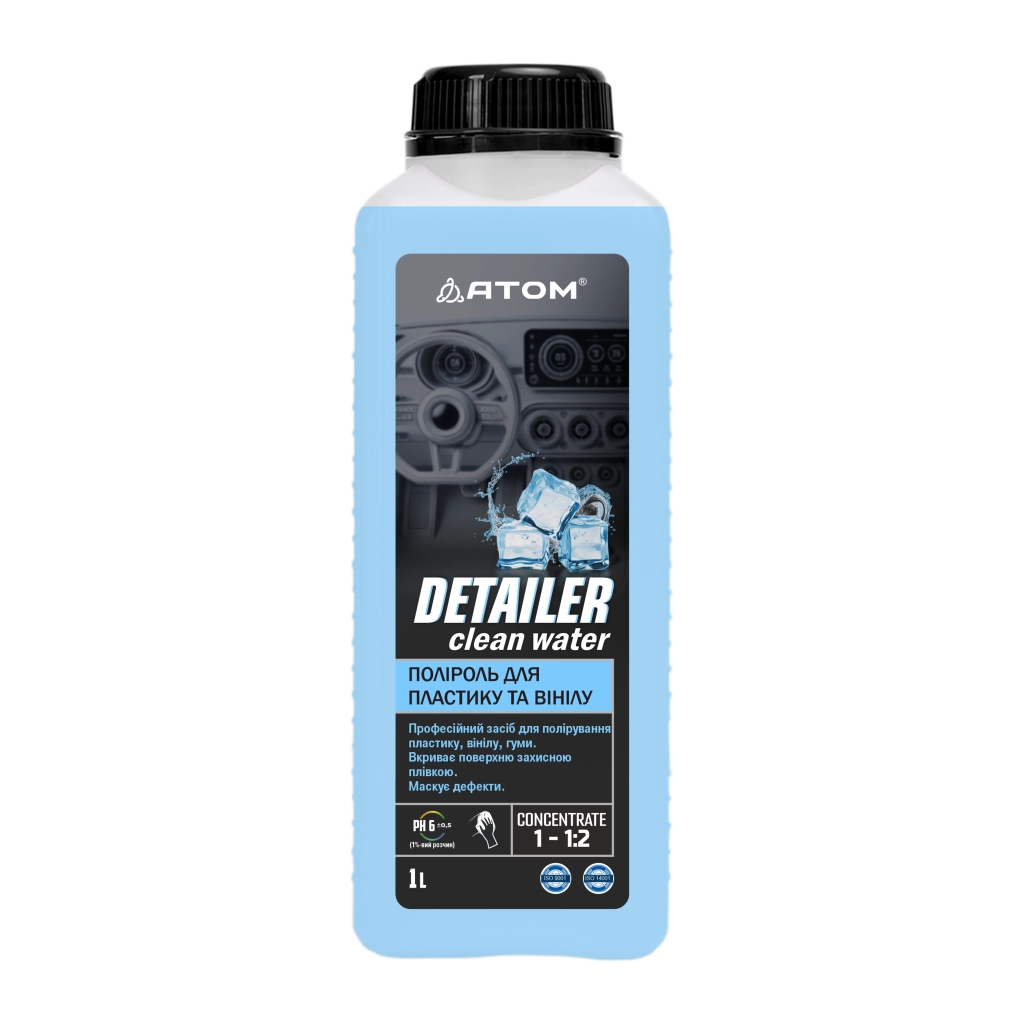 DETAILER CLEAN WATER Полироль для пластика и винила 1л.
