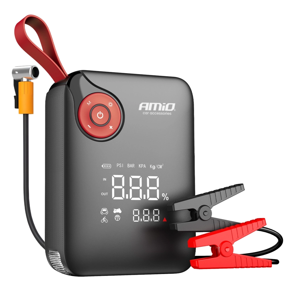 04675 Starter portabil 4 in 1/LED/Compresor de aer/Acumulator extern 12V 7,2Ah 600A