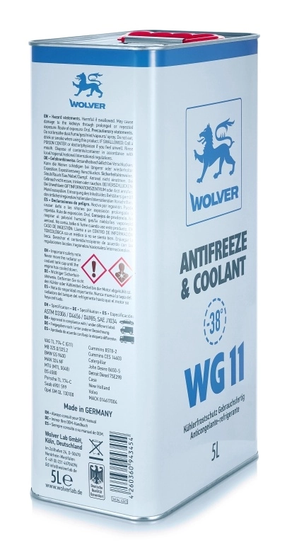 WOLVER AntiFreeze WG11 (BLUE) 5L/антифриз