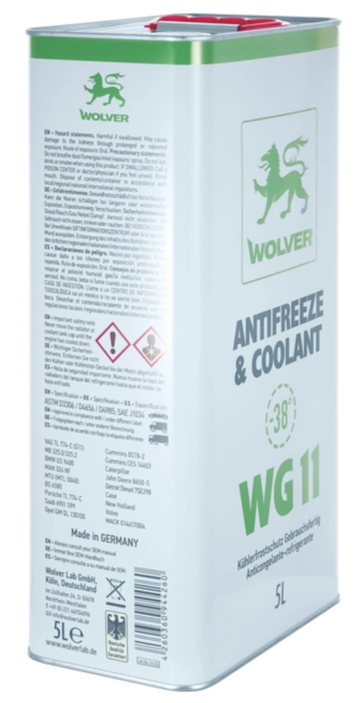 WOLVER AntiFreeze WG11 (GREEN) 5L