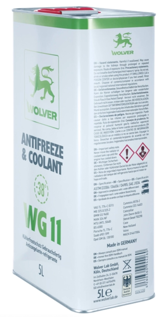 WOLVER AntiFreeze WG11 (GREEN) 5L